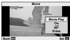 OLYMPUS E-PL3 - ■ Movie playback - 1