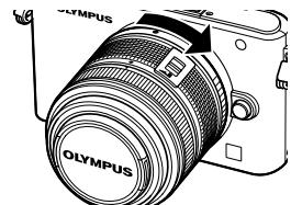 OLYMPUS E-PL3 - Attaching a lens to the camera - 4