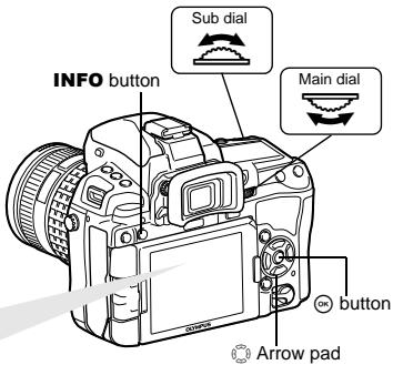 OLYMPUS E-5 - Press the INFO button to display the super control panel - 2