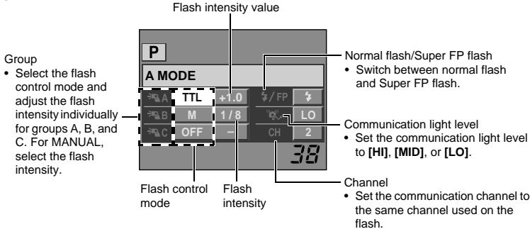 OLYMPUS E-5 - Wireless flash setup range - 2