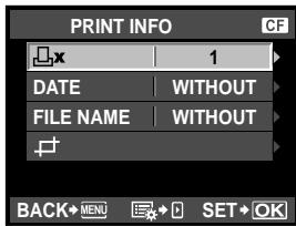 OLYMPUS E-5 - Setting printing data - 1