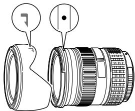 OLYMPUS E-5 - Storing the hood - 1