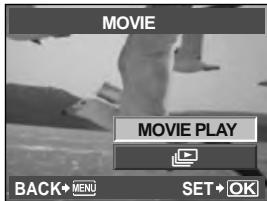 OLYMPUS E-5 - Select [MOVIE PLAY] using  and press the button to begin playback. - 1
