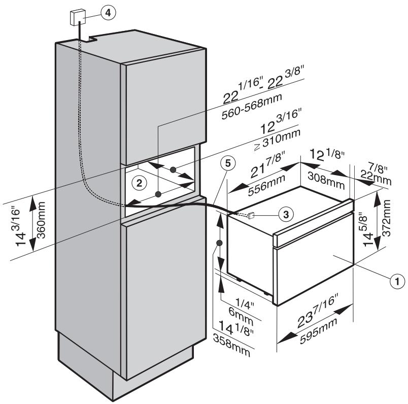 MIELE DG2661 - Installation in a tall cabinet - 1