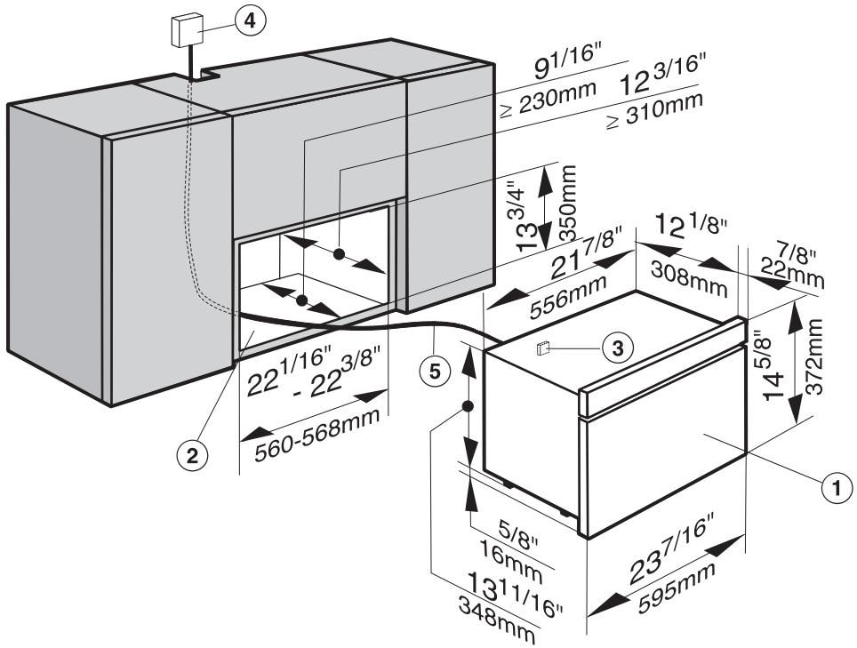 MIELE DG2661 - Installation in a wall cabinet - 1