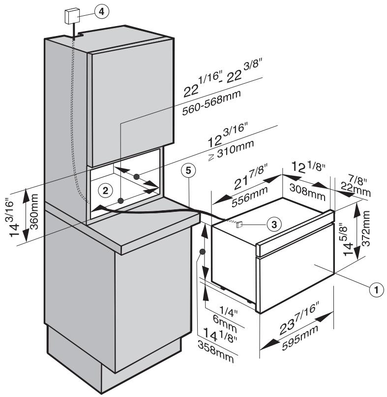 MIELE DG2661 - Installation in a cabinet - 1