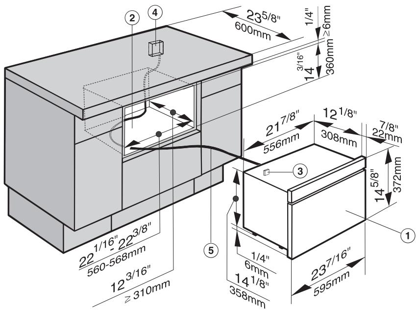 MIELE DG2661 - Installation under a countertop - 1
