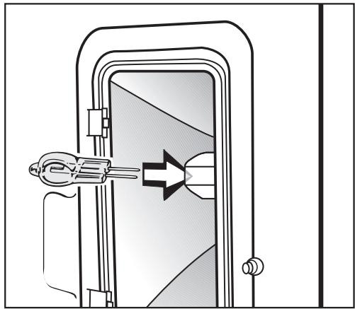 MIELE H 350-2 B - Changing the light bulb - 3