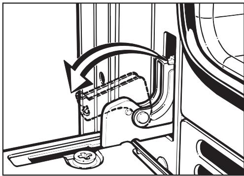 MIELE H 350-2 B - Removing the oven door - 1