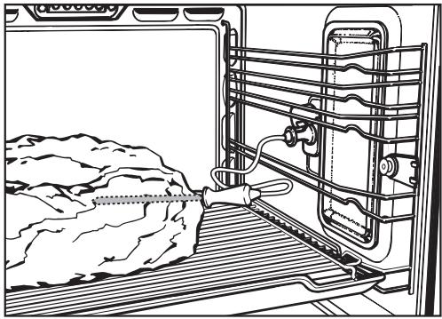 MIELE H 387-1 B - Using the roast probe: - 1