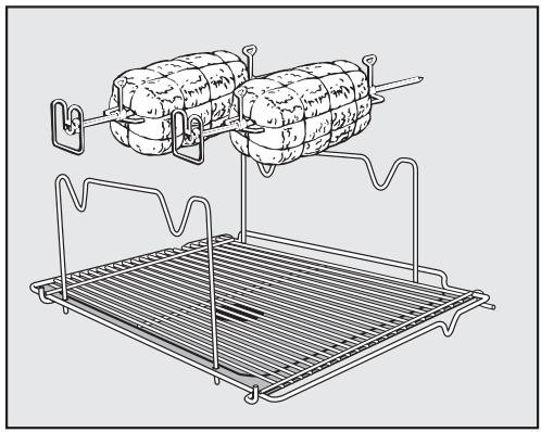 MIELE H 387-1 B - Broiling on the rotisserie - 2