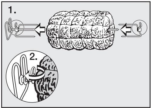 MIELE H 387-1 B - Broiling on the rotisserie - 1