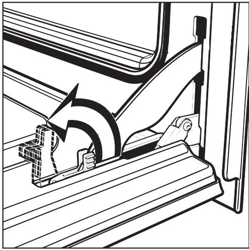 MIELE H 387-1 BP KAT - Removing the oven door - 1