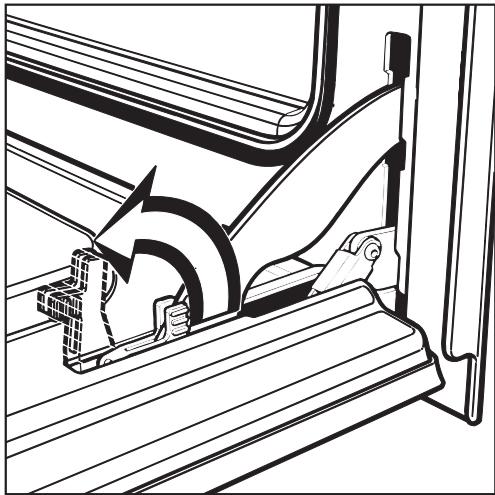 MIELE H 387-2 B - Removing the oven door - 1