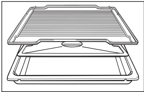 MIELE H 387-2 B - Roasting pan and Anti-splash tray - 1