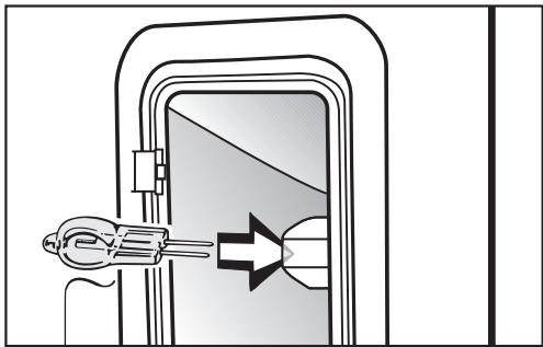 MIELE H 394 B - Changing the light bulb - 3