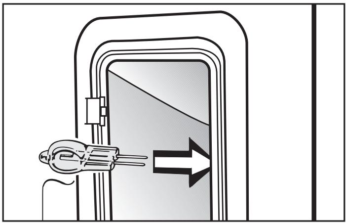MIELE H 395 B - Changing the light bulb - 4