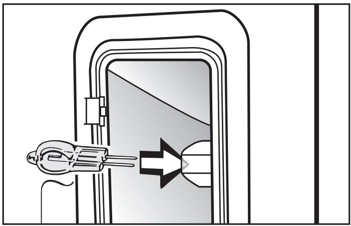 MIELE H 395 B - Changing the light bulb - 3