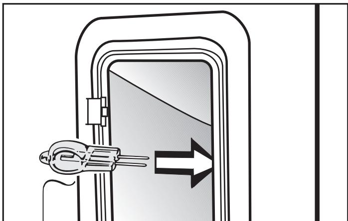 MIELE H 395 BP - Changing the light bulb - 4