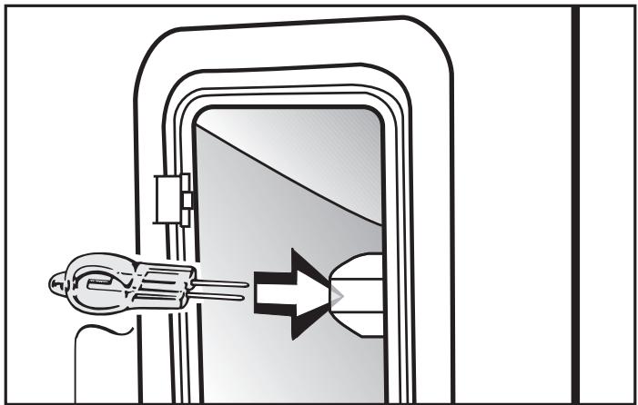 MIELE H 395 BP - Changing the light bulb - 3
