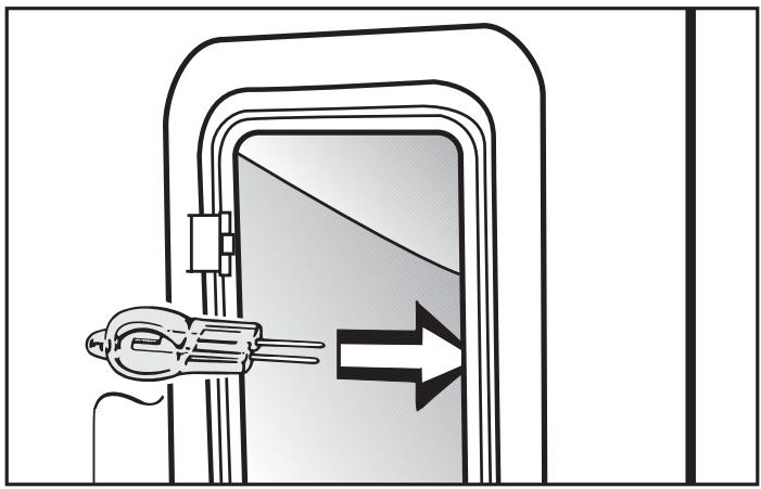 MIELE H 396 BP - Changing the light bulb - 4