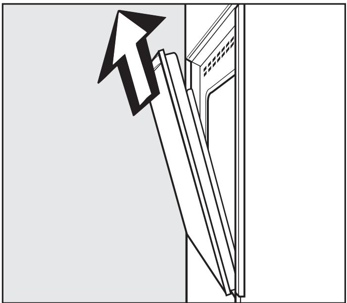 MIELE H 396 BP - Removing the oven door - 2
