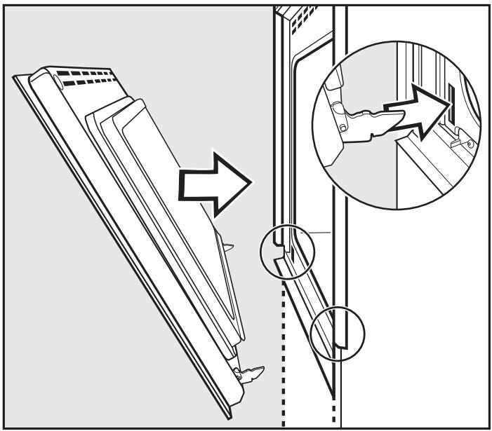 MIELE H 396 BP - Refitting the oven door - 1