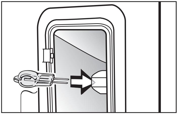MIELE H 396 BP - Changing the light bulb - 3