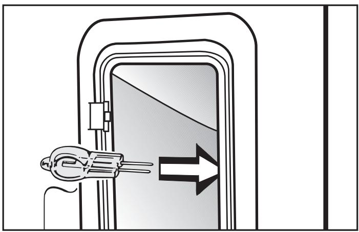 MIELE H 397 B2 - Changing the light bulb - 4