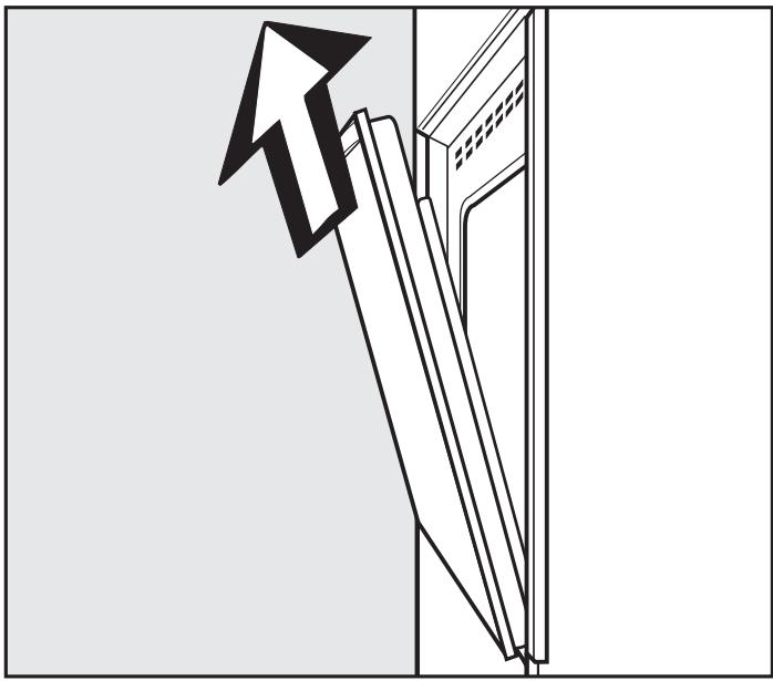 MIELE H 397 BP2 - Removing the oven door - 2