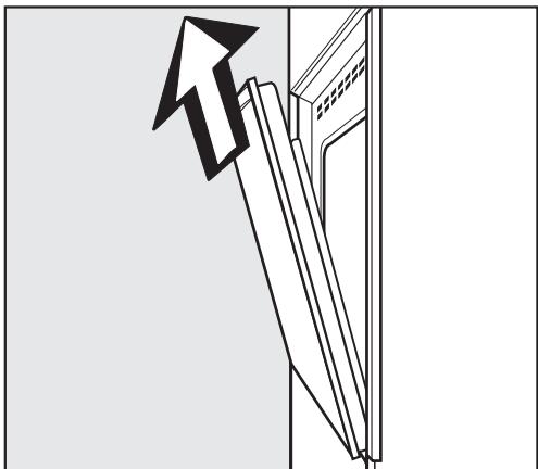 MIELE H 398 BP2 - Removing the oven door - 2
