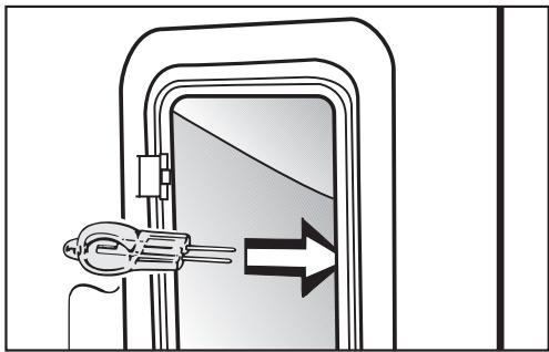 MIELE H 4881 B - Changing the light bulb - 3