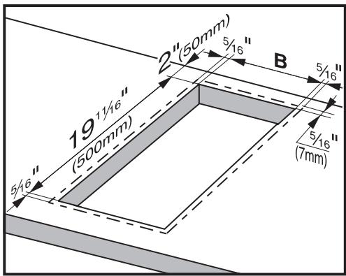 MIELE KM 408-1 GRIL - Cutting out the countertop - 1