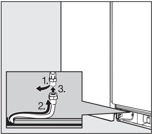 MIELE F1471SF  - INSTALLATION MANUAL - Connecting the water supply - 1