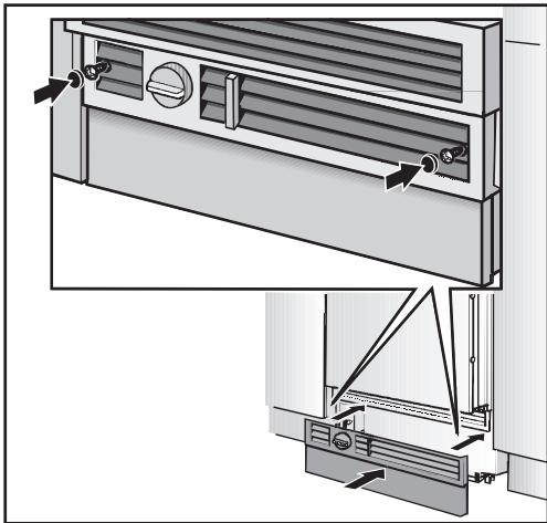 MIELE F1471SF  - INSTALLATION MANUAL - Attaching the toe-kick cover - 1