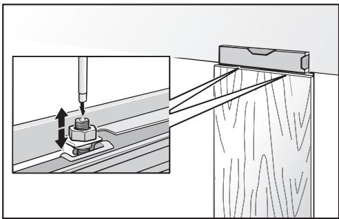 MIELE F1811VI - INSTALLATION MANUAL - Attaching and aligning the custom door front - 2