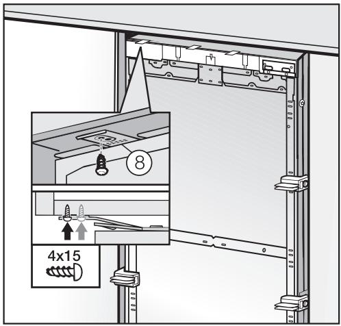 MIELE F1811VI - INSTALLATION MANUAL - Attaching the appliance to the installation niche - 1
