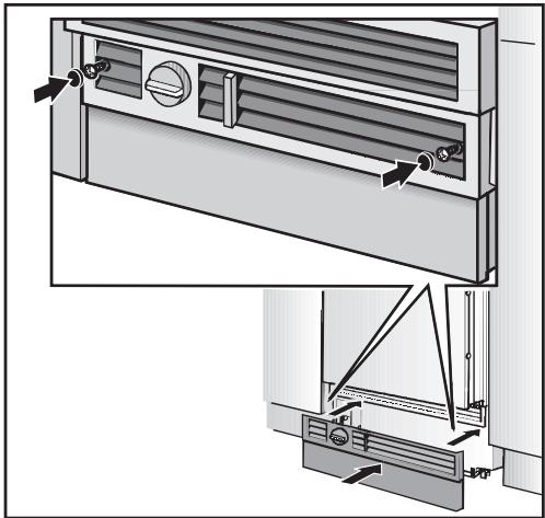 MIELE F1901SF  - INSTALLATION MANUAL - Attaching the toe-kick cover - 1