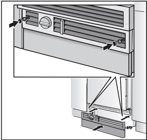 MIELE F1911VI - INSTALLATION MANUAL - Attaching the toe-kick cover - 1