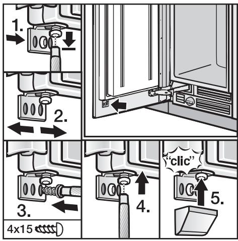MIELE F1911VI - INSTALLATION MANUAL - Attaching the lower bracket - 1