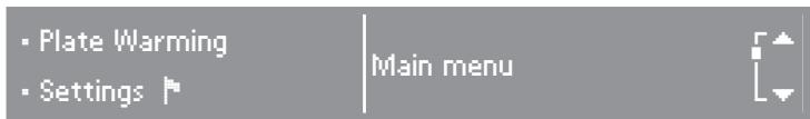 MIELE G 2670 SCVI  - INSTALLATION MANUAL - The "Settings ▶" menu allows you to adjust standard settings Opening the Settings ▶ menu - 1