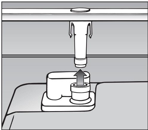 MIELE G 2670 SCVI  - INSTALLATION MANUAL - Removing the spray arms - 2