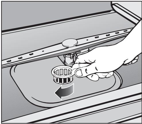 MIELE G 851 SC PLUS - Cleaning the filter in the wash cabinet - 4