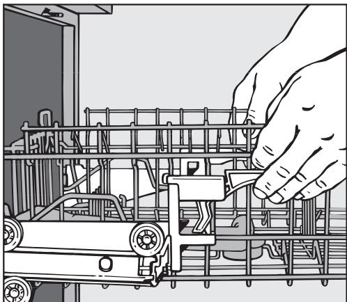 MIELE G 851 SC PLUS - Adjusting the upper basket - 1