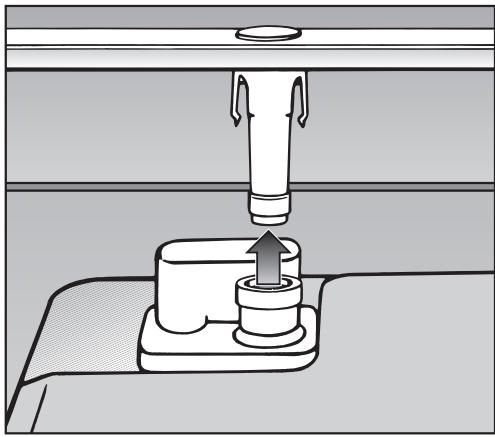MIELE DIMENSION G 5505 SCI  - INSTALLATION SHEET FOR I-MODELS (PRINT ON 11X17 PAPER FOR BETTER READABILITY) - Removing the spray arms - 2