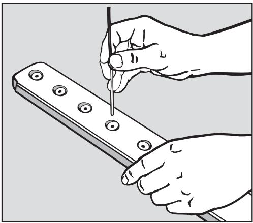 MIELE DIMENSION G 5505 SCI  - INSTALLATION SHEET FOR I-MODELS (PRINT ON 11X17 PAPER FOR BETTER READABILITY) - Removing the spray arms - 3