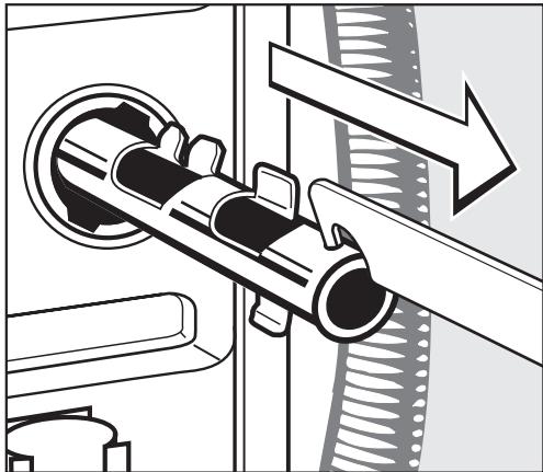 MIELE W 1203 - Remove the shipping struts - 5