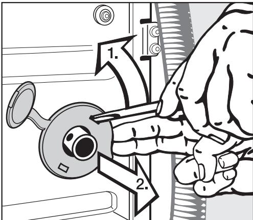 MIELE W 1203 - Remove the shipping struts - 1