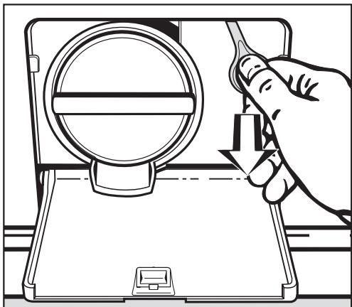 MIELE W 1203 - Opening the drum door during a power failure - 3