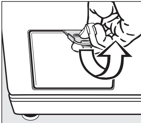 MIELE W 1203 - Opening the drum door during a power failure - 2